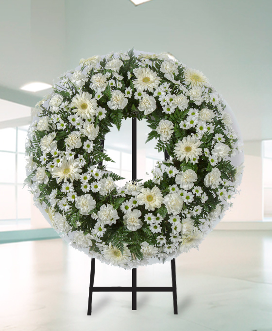 Corona funeraria blanca especial h24 original